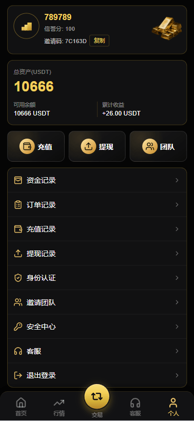 PHP版海外高端黄金交易源码/微盘微交易/黄金投资交易